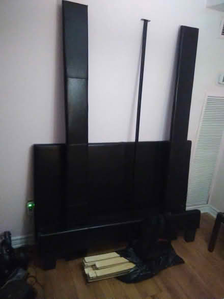 Photo of free Queen leather platform bedframe (HWY 427/Burnamthorpe Rd) #2