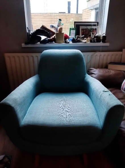 Photo of free Blue fabric chair (Cregagh Road) #4