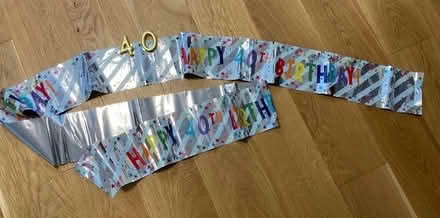 Photo of free 40th Birthday Banner & Candles (Shap CA10) #2
