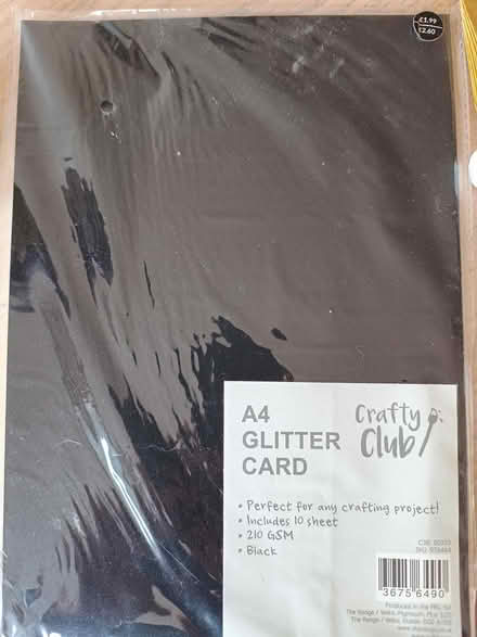 Photo of free A4 glitter card (TQ14) #1