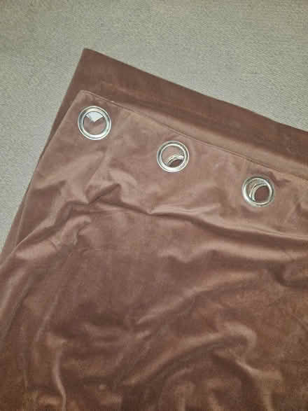Photo of free Pair of rose faux velvet curtains (LS8 (Roundhay)) #1