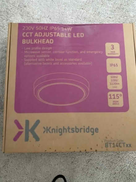 Photo of free CCT adjustable led bulkhead (NW1) #2