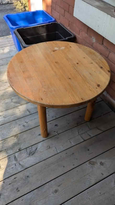 Photo of free Wooden coffee table (James & Kent) #2
