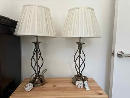 Photo of free 2 Table lamps with tulips (Hounslow Central) #1