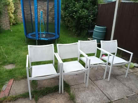 Photo of free White garden chair x 4 (Fleet) #1