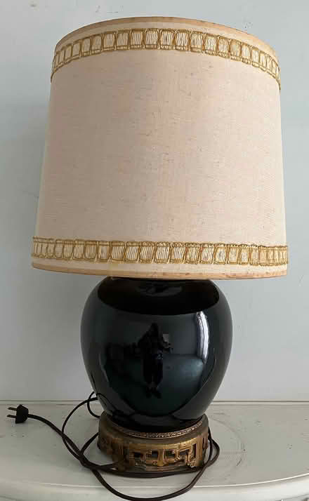 Photo of free Vintage Blue Table Lamp (515 12th St. Huntington Beach) #1