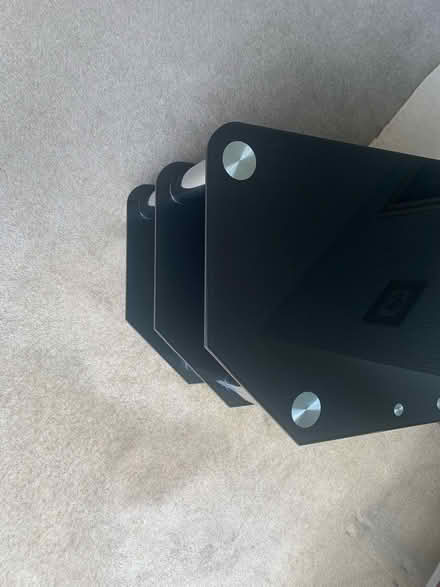 Photo of free Black glass TV stand (CH63) #4