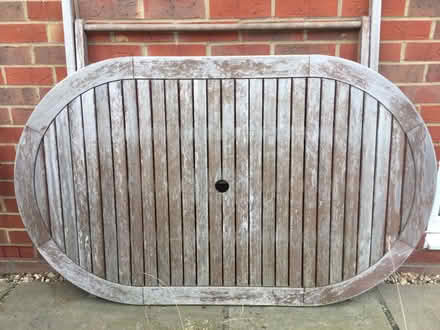 Photo of free Wooden garden table (TW17 Shepperton) #1