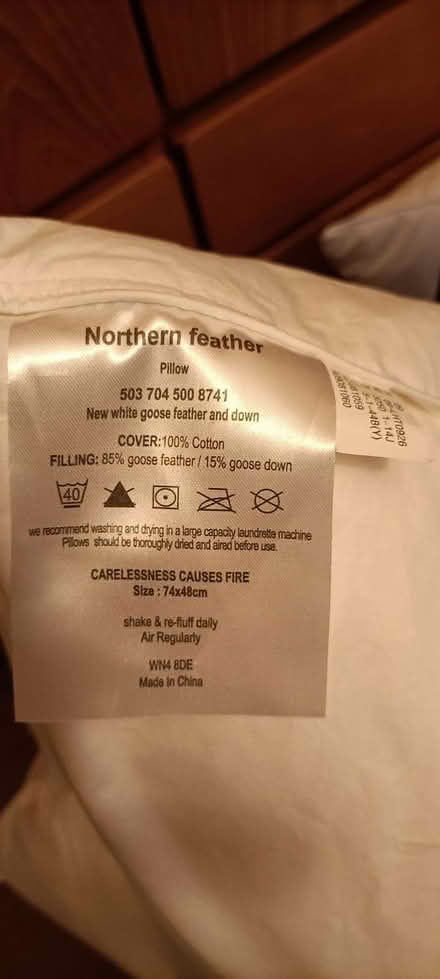 Photo of free New Feather pillows (Little Stoke ST15) #1