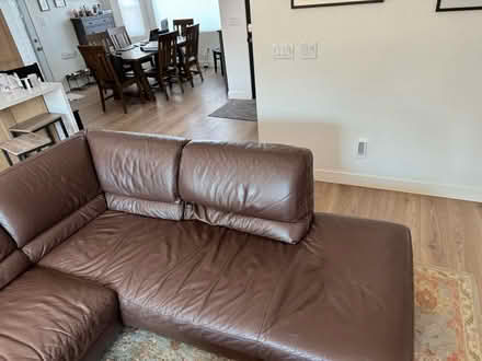 Photo of free L shaped leather sleeper sofa (Alameda, crown memorial beach) #4