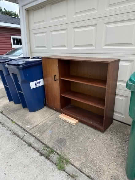 Photo of free wood shelf unit with shelves (Oak Park) #1