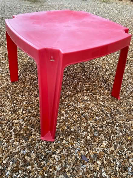 Photo of free Plastic red childrens table (GL5 Amberley) #2