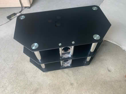 Photo of free Black glass TV stand (CH63) #2