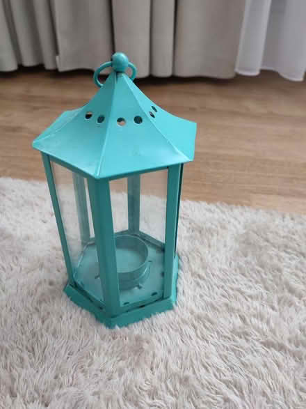 Photo of free Small teal lantern (Frechville) #1