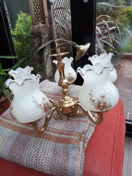Photo of free Brass 5-Arm Ceiling Light (Wirksworth DE4) #1