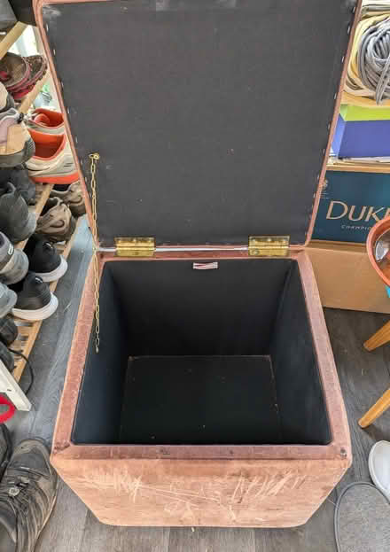 Photo of free Leather blanket box 42x42x50(height)cm (West Wickham BR4) #2