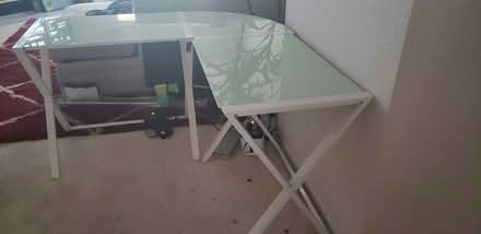 Photo of free White glass desk (sacramento) #1
