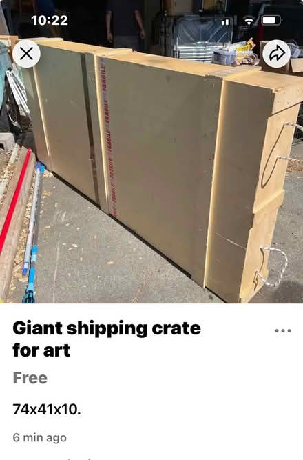 Photo of free Giant shipping crate for art (San anselmo) #1