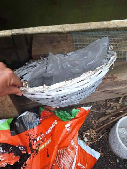 Photo of free Hanging wicker basket (Kingscourt, Stroud) #1