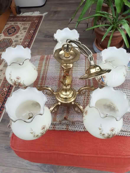 Photo of free Brass 5-Arm Ceiling Light (Wirksworth DE4) #2