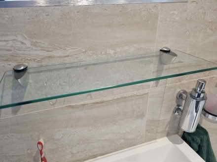 Photo of free Glass and chrome bathroom shelf (Garforth LS25) #1