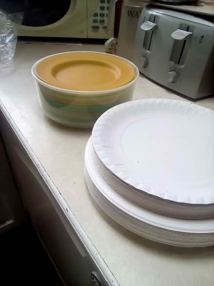 Photo of free Paper and plastic plates (Chirk Bank LL14) #1