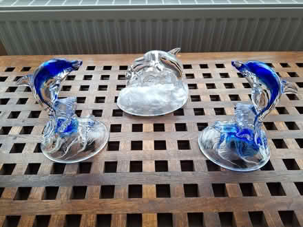 Photo of free Three glass dolphin ornaments (Chelmsford CM1) #1