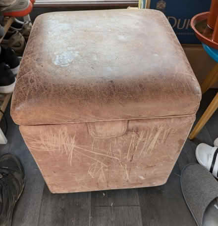 Photo of free Leather blanket box 42x42x50(height)cm (West Wickham BR4) #1