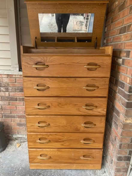 Photo of free lift top oak dresser (Wappingers Falls) #1