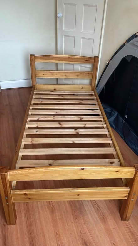Photo of free Wooden Single bed frame (CR7) #1