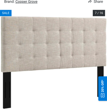 Photo of free Headboard-beige tufted fabric (Curtis Park) #3