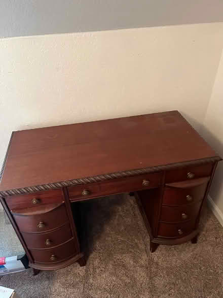 Photo of free Victorian era cherry desk (Roswell) #2