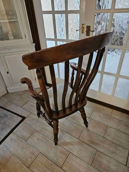 Photo of free Wooden oversized chair (Ulverley Green B92) #3