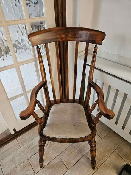 Photo of free Wooden oversized chair (Ulverley Green B92) #1