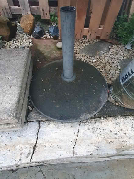 Photo of free Metal/ wood bench / parasol stand (Slade green erith kent) #3