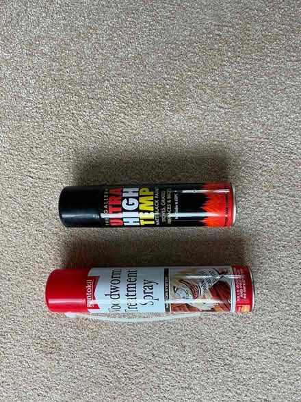Photo of free Black stove paint & woodworm treatment (Sheet GU31) #1