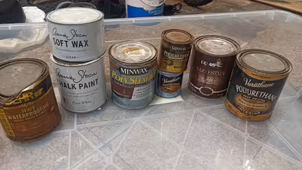 Photo of free Misc wood varnish, and poly coating (Fullerton) #2