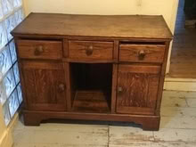 Photo of free Oak sideboard unit with 2 cupboards and 3 drawers. (Sydenham SE23) #1