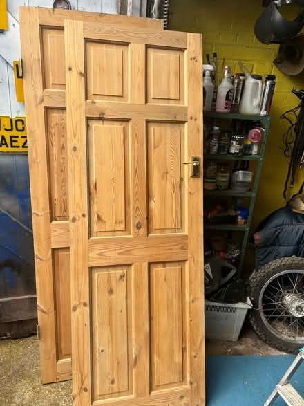 Photo of free Two stripped pine doors (Grenoside S6.) #1