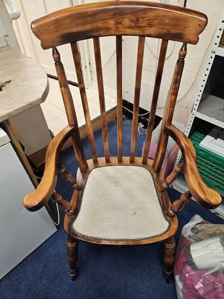 Photo of free Wooden oversized chair (Ulverley Green B92) #2