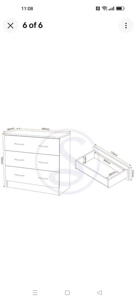 Photo of free 3 drawer chest (Hoole CH2) #2