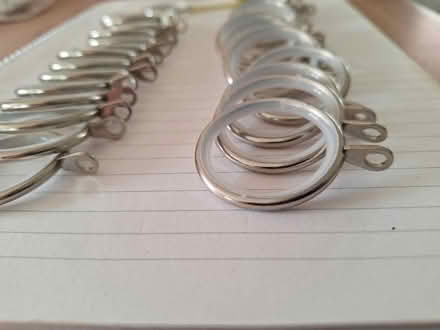 Photo of free 30 silver coloured curtain rings (Pemberton WN5) #2