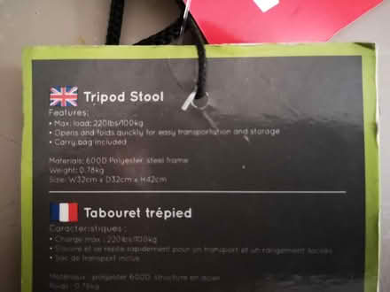 Photo of free 2x Tripod camping stools (Heaton Mersey SK4) #2