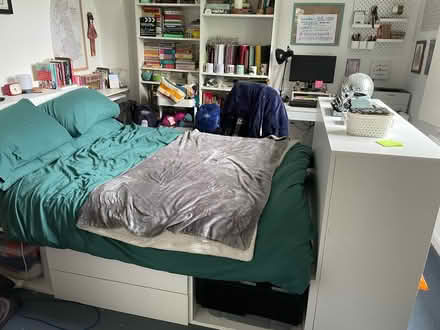 Photo of free IKEA Platsa double bed with storage (Putney SW15) #1