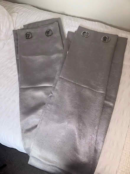 Photo of free Silver Eyelet Curtains & 2 Cushions (IP32) #2