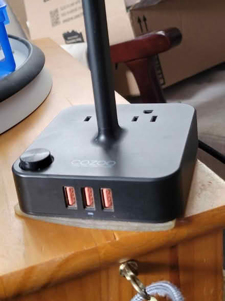 Photo of free Bedside Lamp with USB, Plugs (Arlington MA) #2
