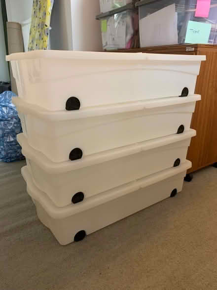 Photo of free Underbed storage boxes with wheels (Reydon IP18) #1
