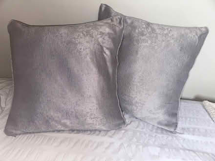 Photo of free Silver Eyelet Curtains & 2 Cushions (IP32) #3