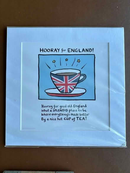 Photo of free Hooray for England print (Burton green) #1