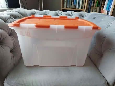 Photo of free Storage box with orange lid (Bonnyrigg EH19) #1